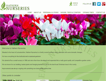 Tablet Screenshot of hathernnurseries.co.uk
